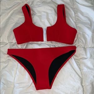 Hoaka Swimwear Kauai Red Set